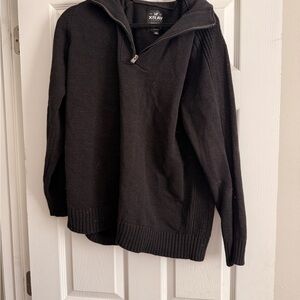 X-Ray Jean Men's Black Quarter-Zip Sweater